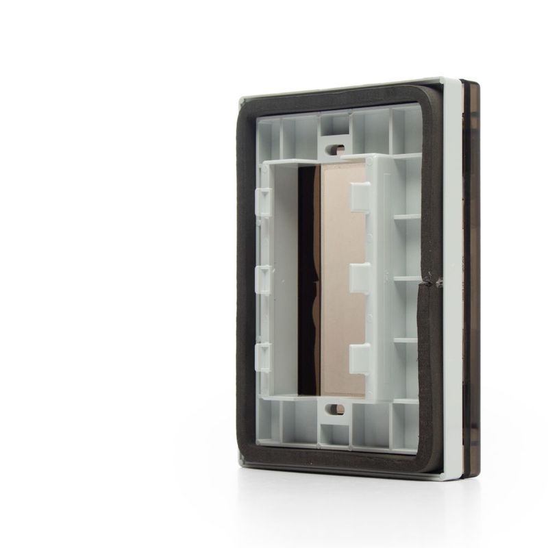 BTicino IB-TAPA Abdeckrahmen IP55, 3 Module, Grau – Für Unterputz, Schalter & Steckdosen