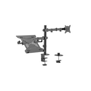 Soporte de escritorio para monitor 17 a 32" + Laptop brazo móvil